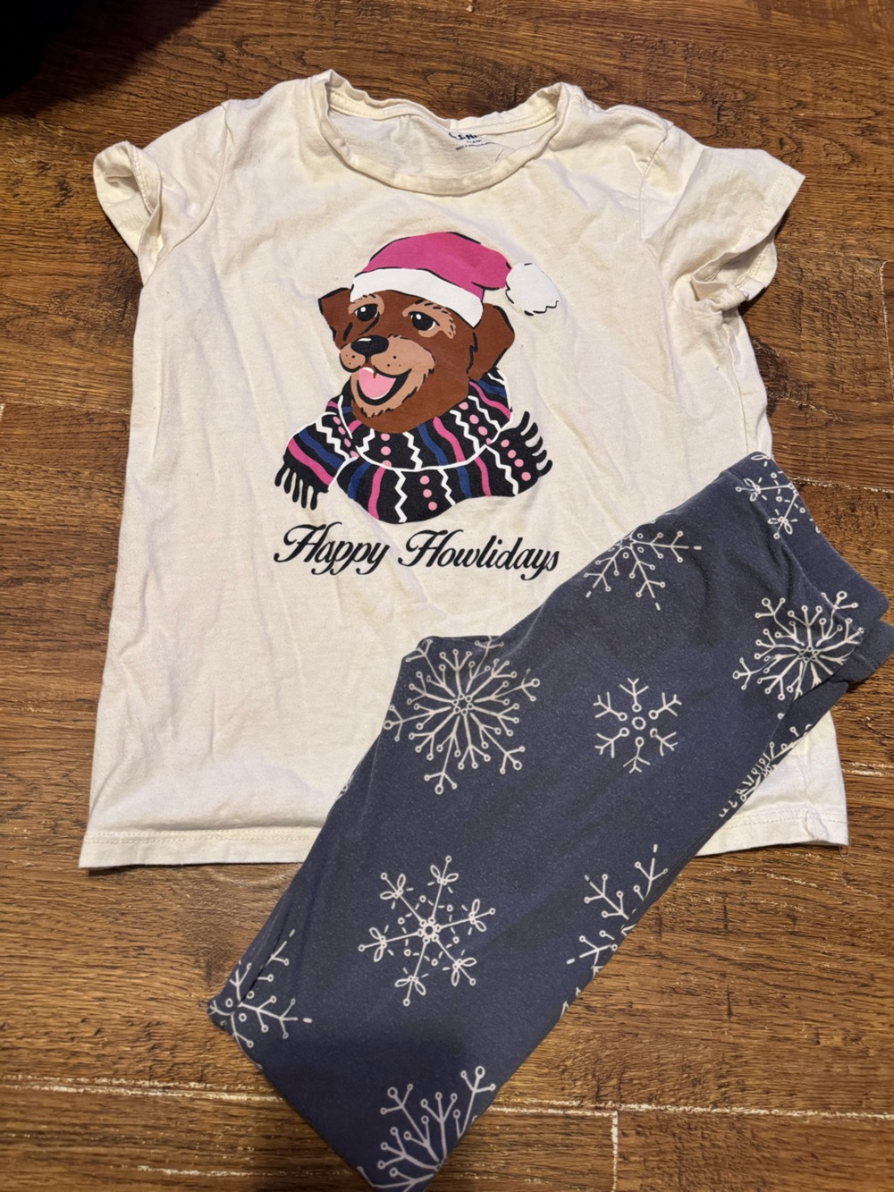 Happy Howlidays girls Christmas outfit 8- 10 old navy